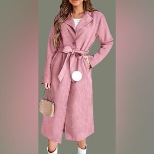 PRETTYGARDEN Women's 2023 Fall Fashion Overcoat Faux Suede Shacket Jacket